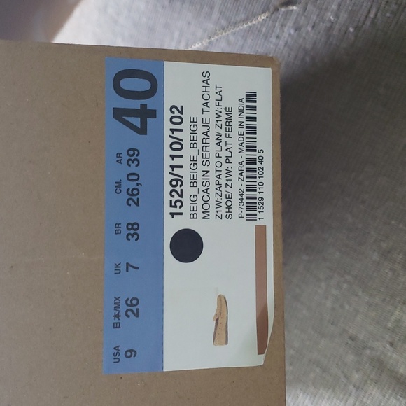 ZARA flat suede loafers/ beige - Picture 5 of 6